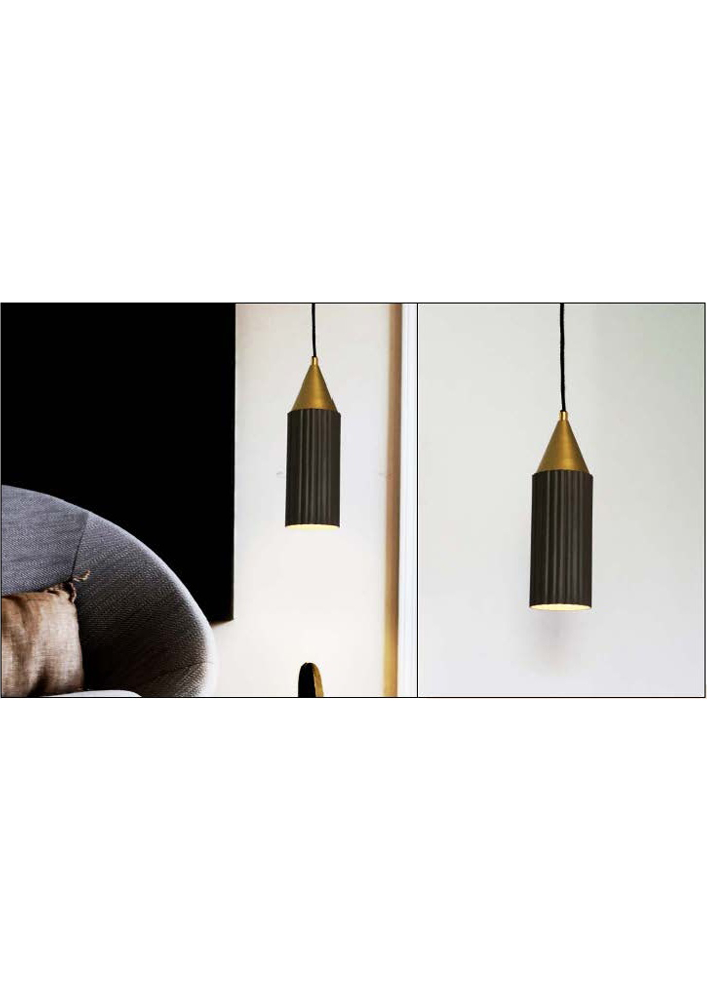 Beyond Lights - Brass Pendant Lamp- GL